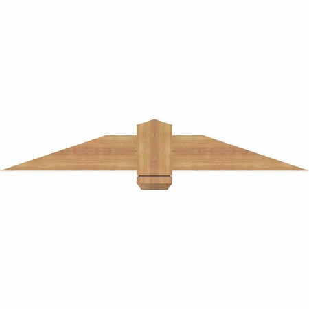 Ekena Millwork Eugene Smooth Timber Gable Bracket, Western Red Cedar, 48"W x 8"H x 1 1/2"D x 5 1/2"F, 4/12 Pitch GBW048X08X0206EUG00SWR
